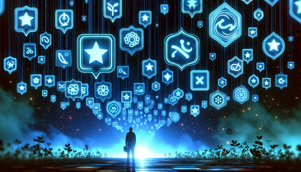 Illustration of various Azure certification badges representing unlocking new career opportunities